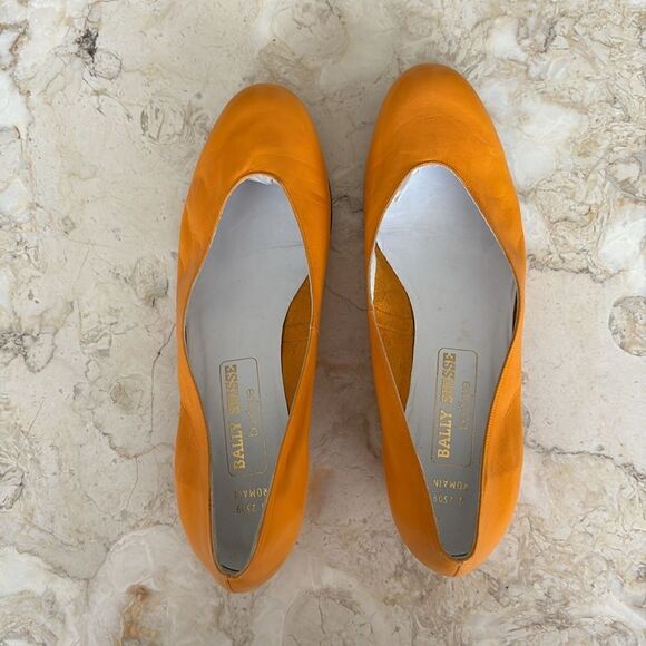 Bally Suisse Romain Nappa Leather Ballerina Flats 1970s Vintage - Picture 8 of 12